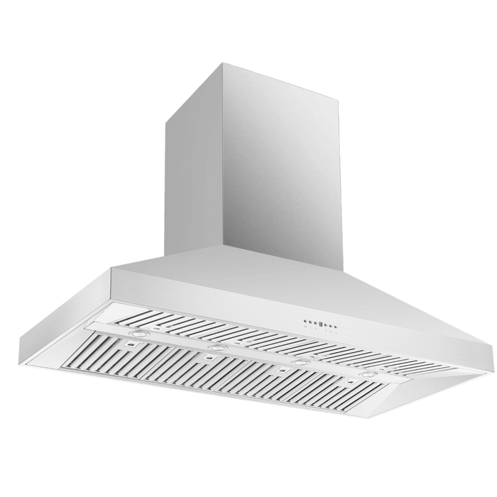 Forno Coppito 60-Inch Island Range Hood, Stainless Steel, LED Lighting, Adjustable Fan Speeds