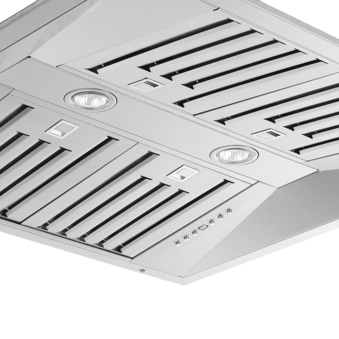 Forno Altilia 30-Inch Insert Range Hood, Stainless Steel, LED Lighting, Baffle Filters