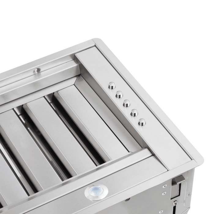 Forno Frassanito 36-Inch Recessed Range Hood, 450 CFM, Stainless Steel Baffle Filters, LED Lighting