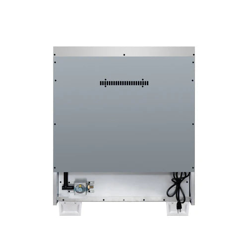 Forno Capriasca 30-Inch White Freestanding French Door Gas Range, 4 Burners, Convection Oven, Energy Efficient