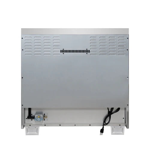 Forno Capriasca 36-Inch Freestanding French Door Gas Range, 6 Burners, Convection Oven, Energy Efficient