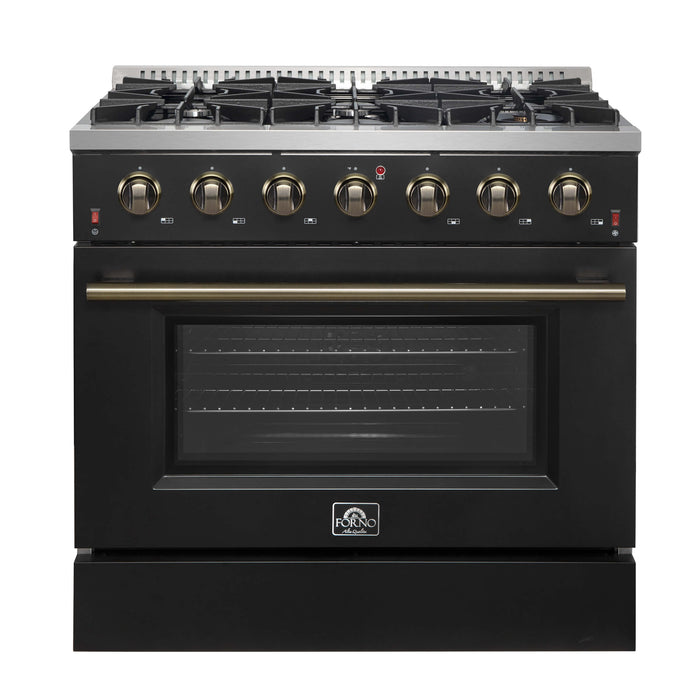 Forno Galiano 36-Inch Freestanding Gas Range, Stainless Steel, 6 Burners, Energy Efficient