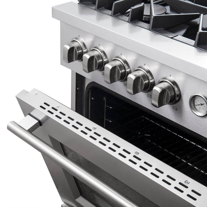 FORNO Giovanni 30-inch Gas Range Stainless Steel, 5 Burners 67,000 BTU, 4.32 cu.ft. Convection Oven