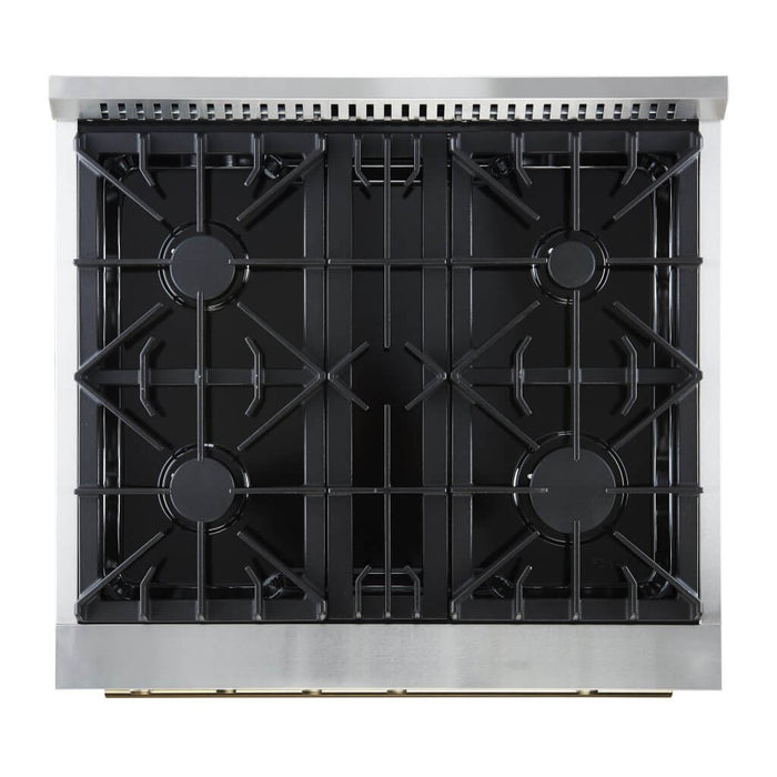 Marco 30-inch Gas Range Stainless Steel, 4 Burners 37,000 BTU, 4.32 cu.ft. Convection Oven