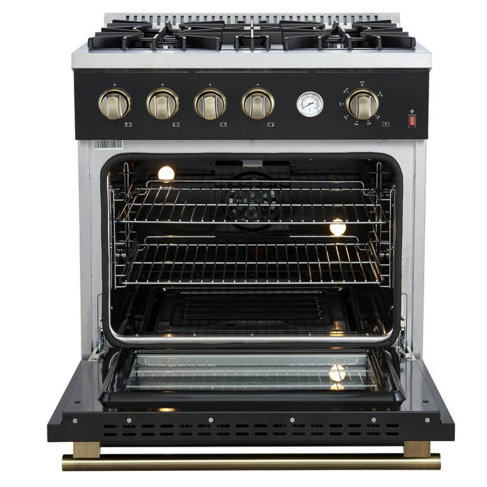 Marco 30-inch Gas Range Stainless Steel, 4 Burners 37,000 BTU, 4.32 cu.ft. Convection Oven