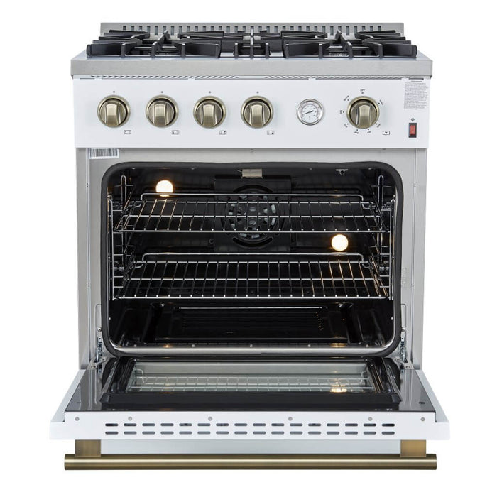Marco 30-inch Gas Range Stainless Steel, 4 Burners 37,000 BTU, 4.32 cu.ft. Convection Oven
