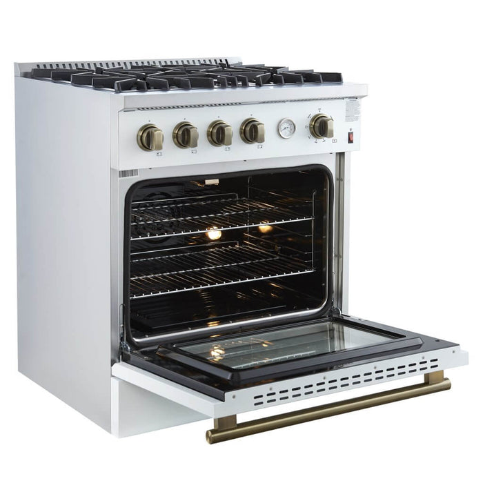 Marco 30-inch Gas Range Stainless Steel, 4 Burners 37,000 BTU, 4.32 cu.ft. Convection Oven
