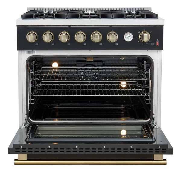 Marco 36-Inch Gas Range Stainless Steel, 6 Burners 67,000 BTU, 5.36 cu.ft. Convection Oven