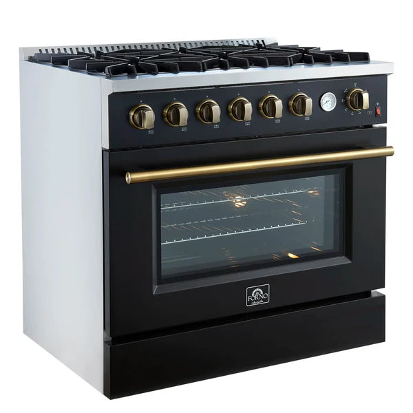 Marco 36-Inch Gas Range Stainless Steel, 6 Burners 67,000 BTU, 5.36 cu.ft. Convection Oven