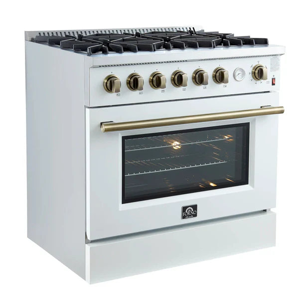 Marco 36-Inch Gas Range Stainless Steel, 6 Burners 67,000 BTU, 5.36 cu.ft. Convection Oven
