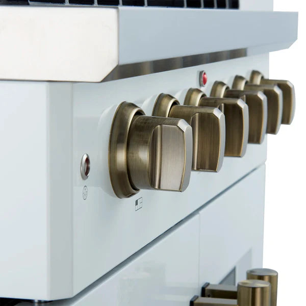 Forno Galiano 30-Inch Freestanding French Door Gas Range, 4 Burners, Convection Oven, Energy Efficient