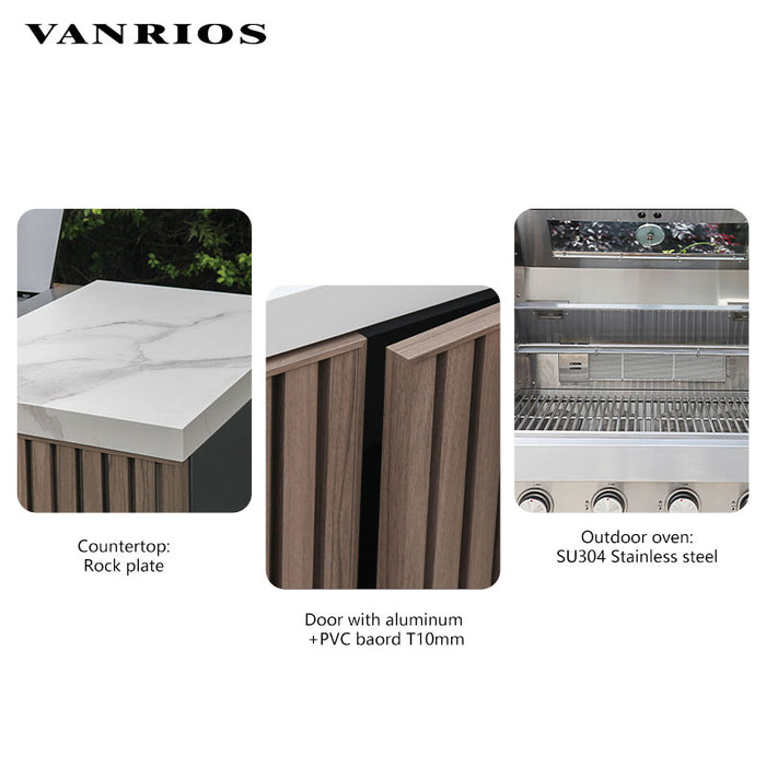 Elite Kitchen Direct BBQ Island Outdoor Kitchen Storage Set
