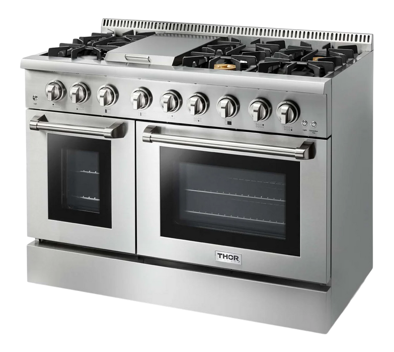 Thor Kitchen 48-Inch 6.7 cu. ft. Dual Fuel Range in Stainless Steel (HRD4803U)