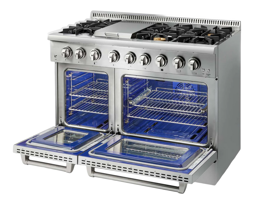 Thor Kitchen 48-Inch 6.7 cu. ft. Dual Fuel Range in Stainless Steel (HRD4803U)