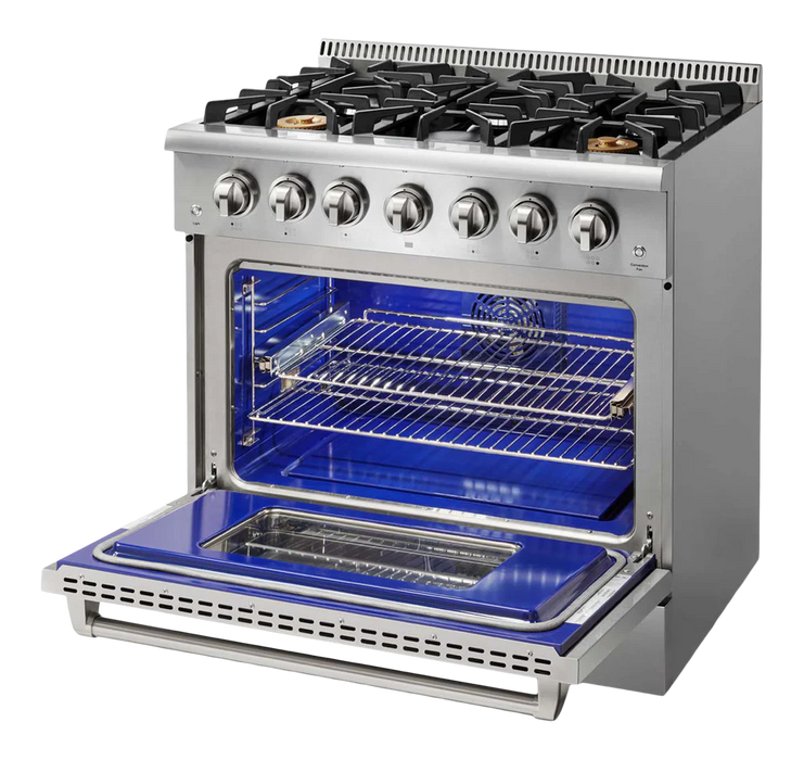 Thor Kitchen 36 in. Professional Gas Range in Stainless Steel - HRG3618U