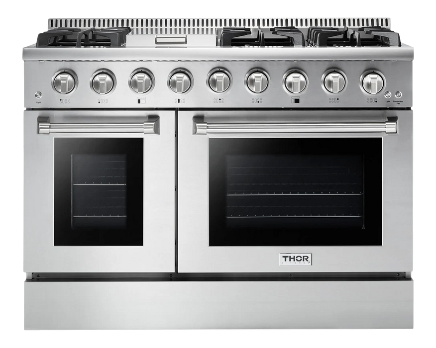 Thor Kitchen 48-Inch 6.7 cu. ft. Professional Gas Range in Stainless Steel with Double Oven (HRG4808U)