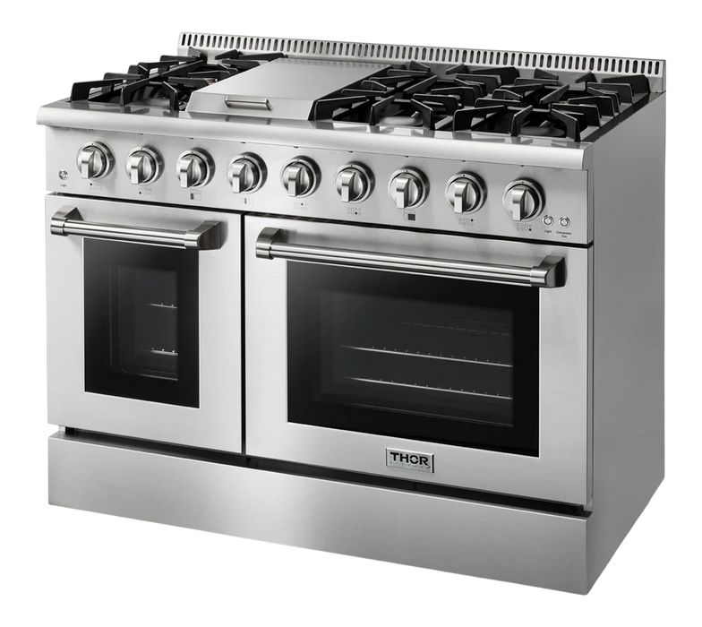 Thor Kitchen 48-Inch 6.7 cu. ft. Professional Gas Range in Stainless Steel with Double Oven (HRG4808U)