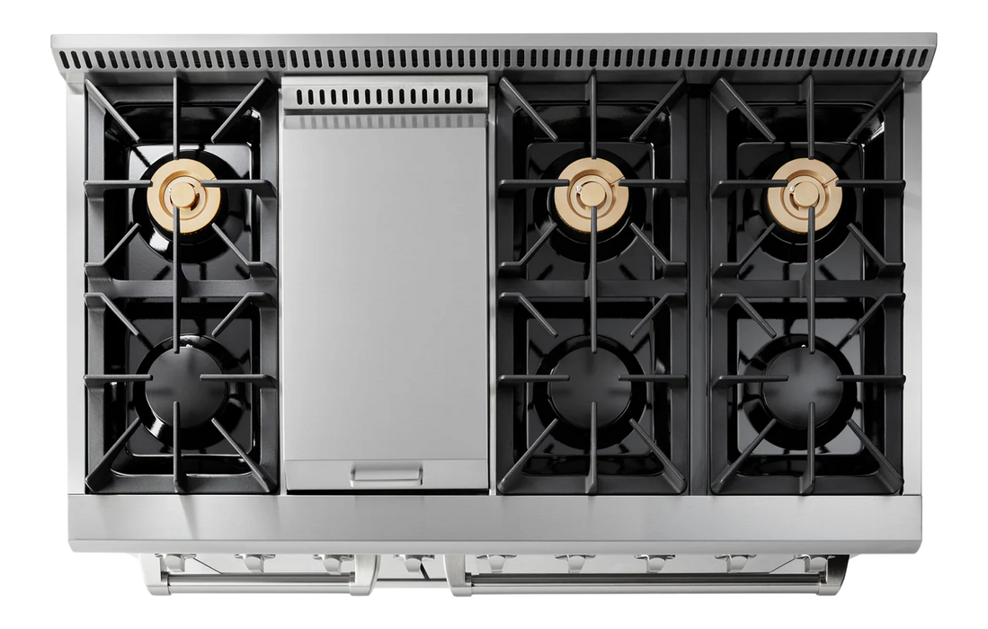 Thor Kitchen 48-Inch 6.7 cu. ft. Professional Gas Range in Stainless Steel with Double Oven (HRG4808U)