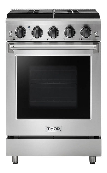 Thor Kitchen 24-Inch 3.7 cu. ft. Oven Gas Range in Stainless Steel (LRG2401U)
