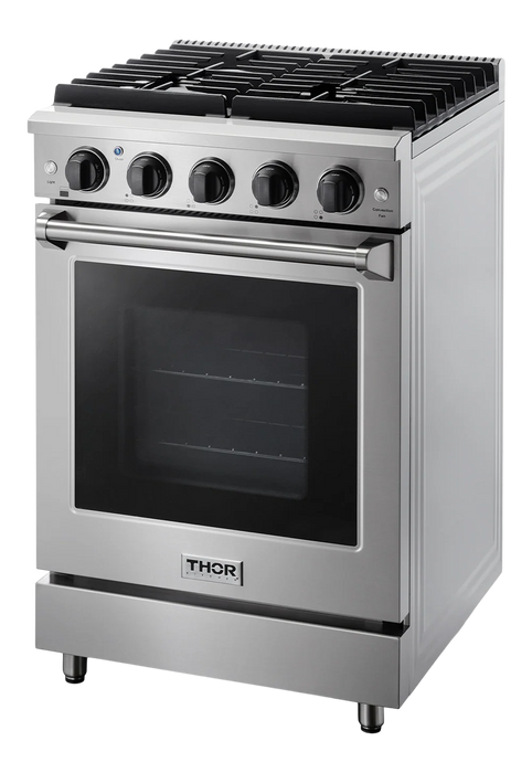 Thor Kitchen 24-Inch 3.7 cu. ft. Oven Gas Range in Stainless Steel (LRG2401U)