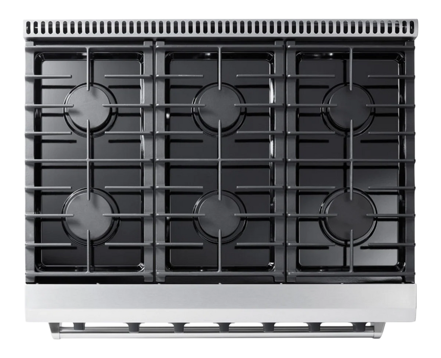 Thor Kitchen 36-Inch 6.0 Cu. Ft Single Oven Professional Gas Range in Stainless Steel (LRG3601U)