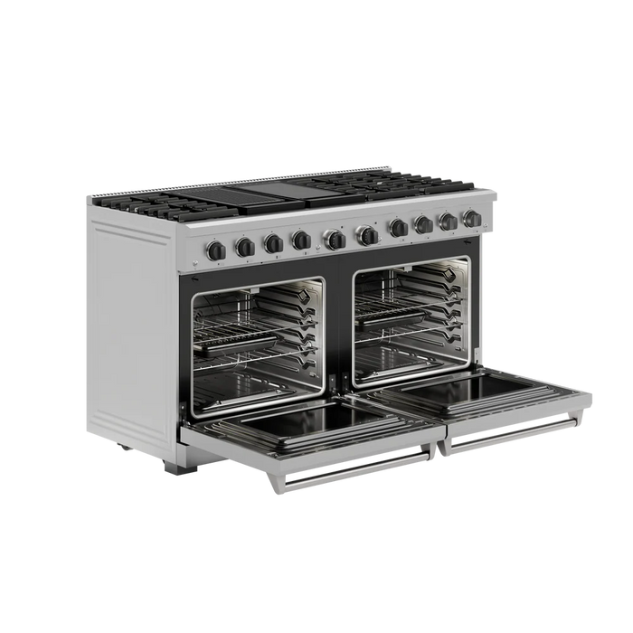Thor Kitchen 60" 9.6 cu. ft. Professional Natural Gas Range with 8 Burners, LRG60E