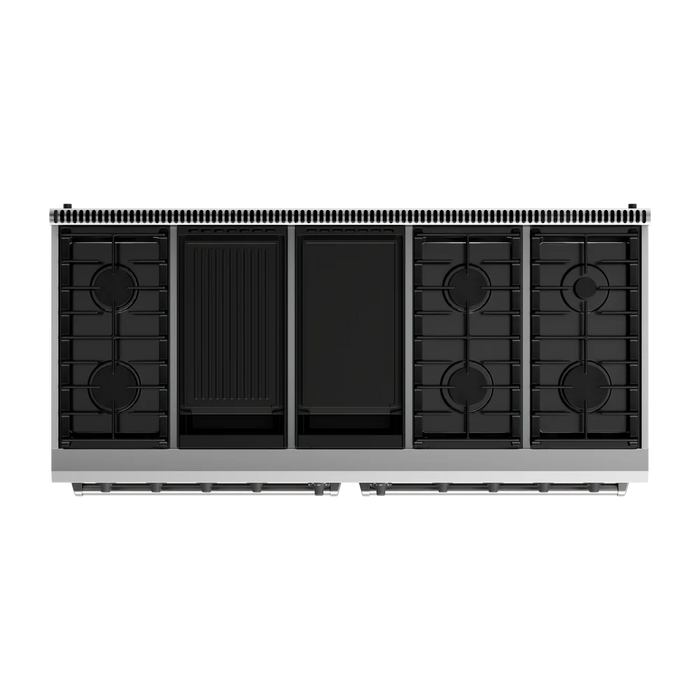 Thor Kitchen 60" 9.6 cu. ft. Professional Natural Gas Range with 8 Burners, LRG60E