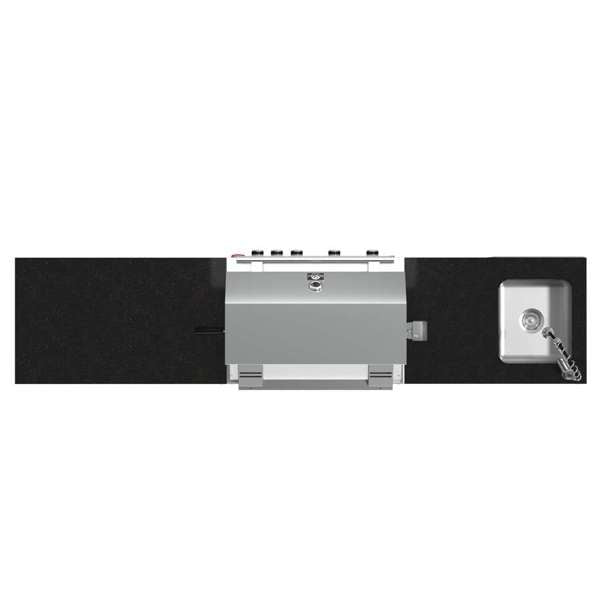 Bulnes Outdoor Kitchen 30" 60,000 BTU Stainless Steel BBQ with Black Granite Countertops
