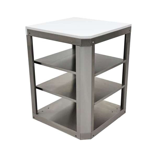 Bulnes Outdoor Kitchen 40" 84,000 BTU Stainless Steel BBQ & White Sintered Stone Countertops