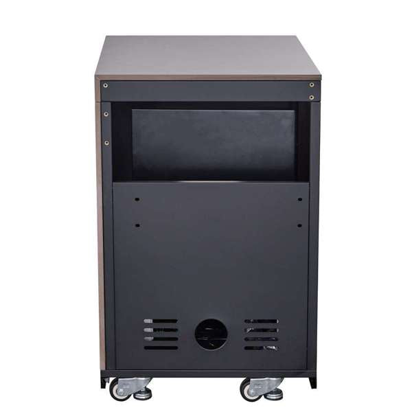 Rimini Outdoor Kitchen: 30" BBQ 62,600 BTU, 2.4 cu.ft. Refrigerator, Gray Countertops