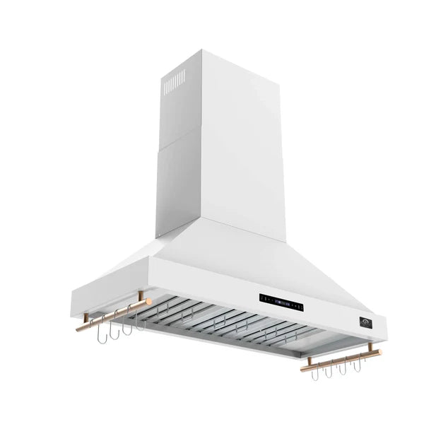 Forno Venezia 48 Inch Wall-Mounted Range Hood with Touch Controls and Baffle Filters