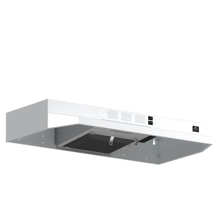 Forno Cappa 30-Inch Under Cabinet Range Hood, Stainless Steel, 200 CFM, Convertible, LED Lighting