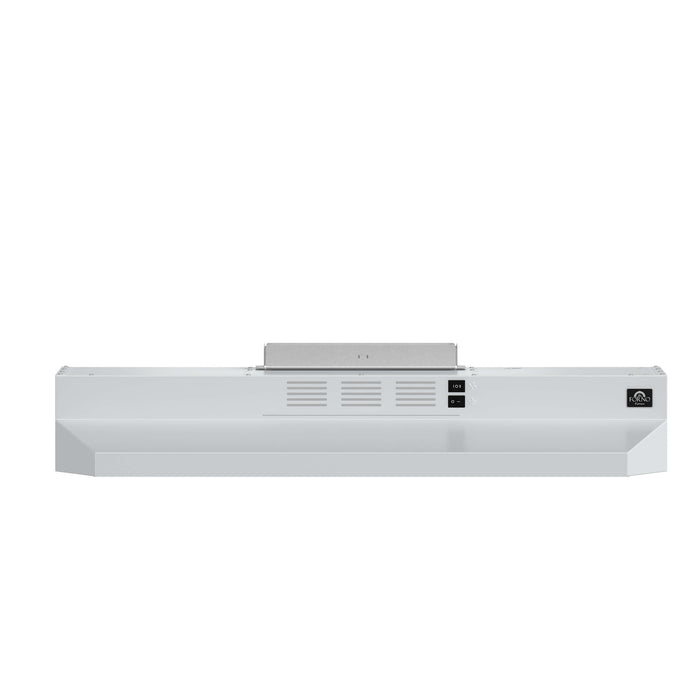 Forno Cappa 30-Inch Under Cabinet Range Hood, Stainless Steel, 200 CFM, Convertible, LED Lighting
