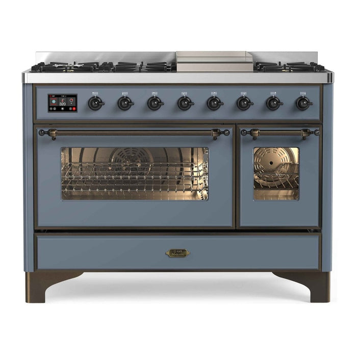 ILVE 48 Inch Majestic II Freestanding Double Oven Range UM12FDNS3