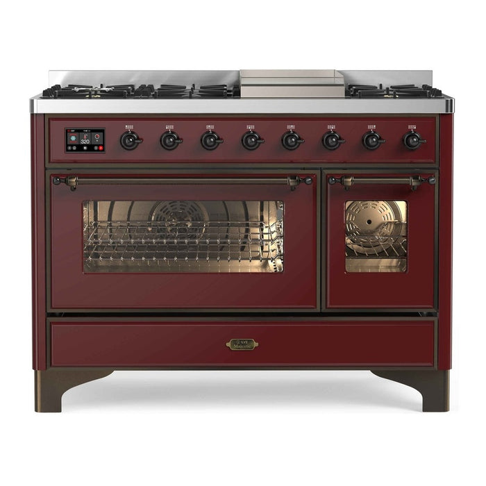 ILVE 48 Inch Majestic II Freestanding Double Oven Range UM12FDNS3