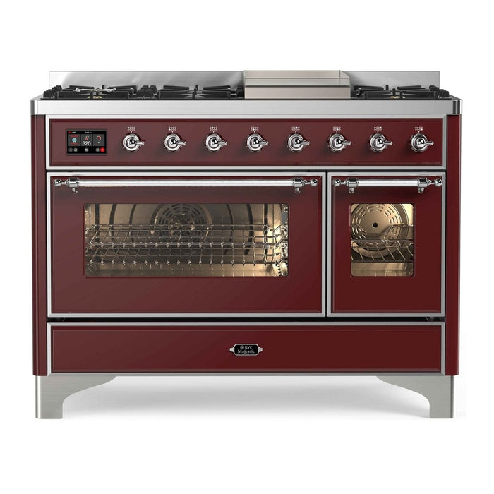 ILVE 48 Inch Majestic II Freestanding Double Oven Range UM12FDNS3
