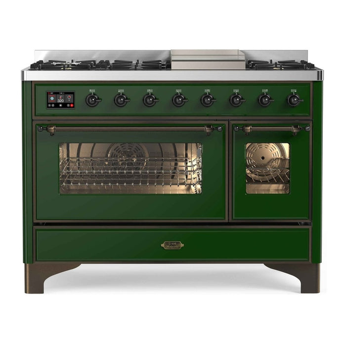 ILVE 48 Inch Majestic II Freestanding Double Oven Range UM12FDNS3