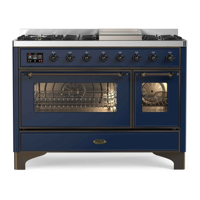 ILVE 48 Inch Majestic II Freestanding Double Oven Range UM12FDNS3