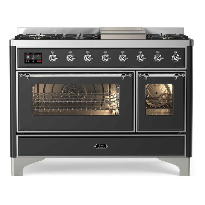 ILVE 48 Inch Majestic II Freestanding Double Oven Range UM12FDNS3