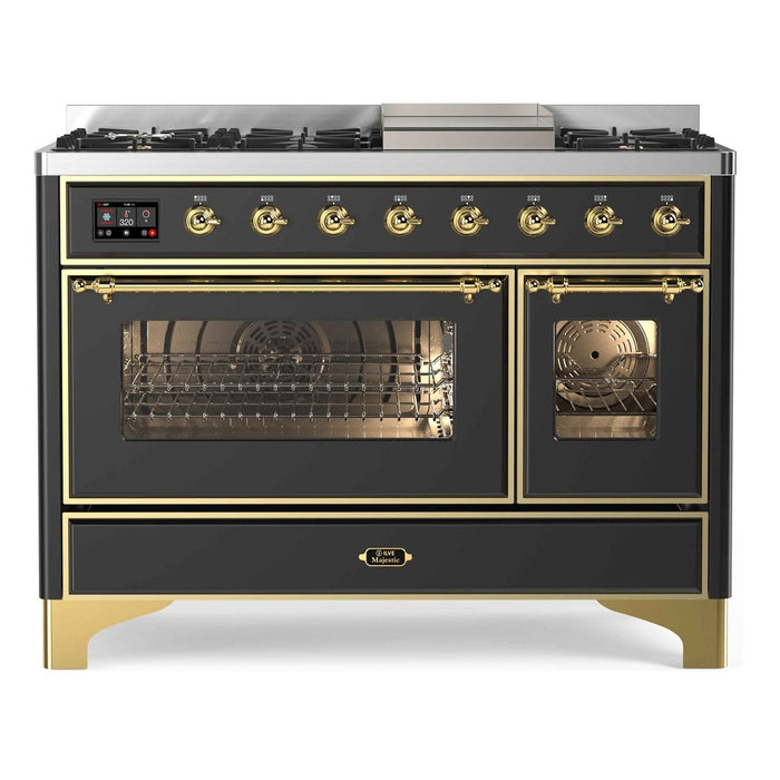 ILVE 48 Inch Majestic II Freestanding Double Oven Range UM12FDNS3