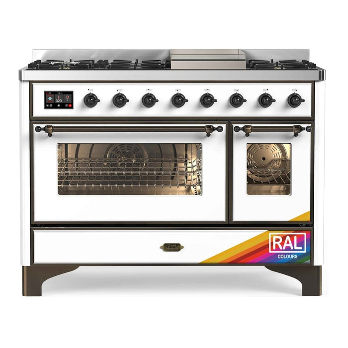 ILVE 48 Inch Majestic II Freestanding Double Oven Range UM12FDNS3
