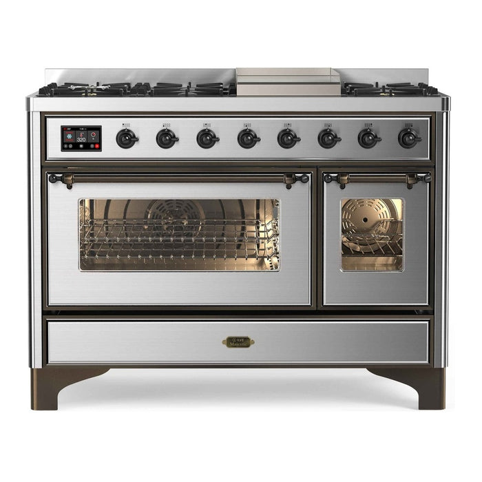 ILVE 48 Inch Majestic II Freestanding Double Oven Range UM12FDNS3