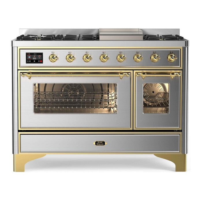 ILVE 48 Inch Majestic II Freestanding Double Oven Range UM12FDNS3