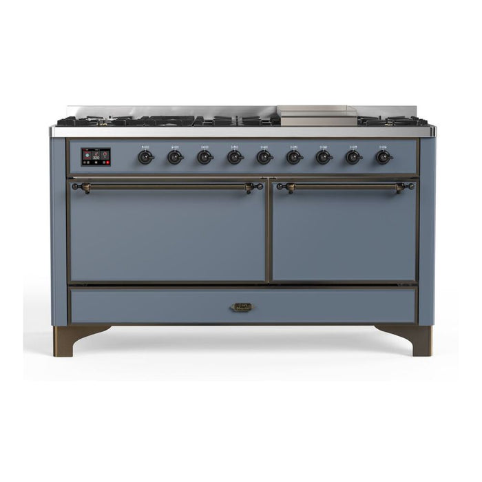 ILVE Majestic II Series 60 Inch Dual Fuel Freestanding Range Gas/Propane (UM15FDQNS3)
