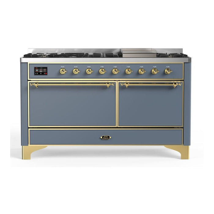 ILVE Majestic II Series 60 Inch Dual Fuel Freestanding Range Gas/Propane (UM15FDQNS3)