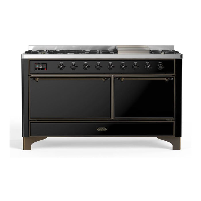 ILVE Majestic II Series 60 Inch Dual Fuel Freestanding Range Gas/Propane (UM15FDQNS3)