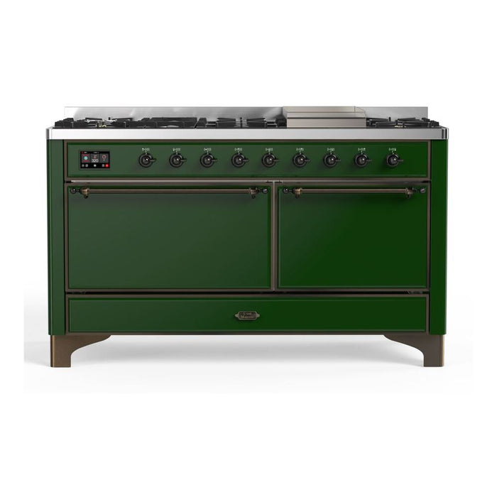 ILVE Majestic II Series 60 Inch Dual Fuel Freestanding Range Gas/Propane (UM15FDQNS3)