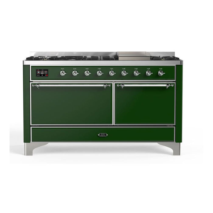 ILVE Majestic II Series 60 Inch Dual Fuel Freestanding Range Gas/Propane (UM15FDQNS3)