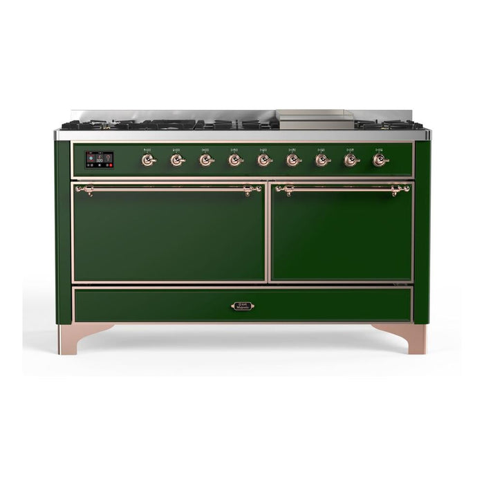 ILVE Majestic II Series 60 Inch Dual Fuel Freestanding Range Gas/Propane (UM15FDQNS3)