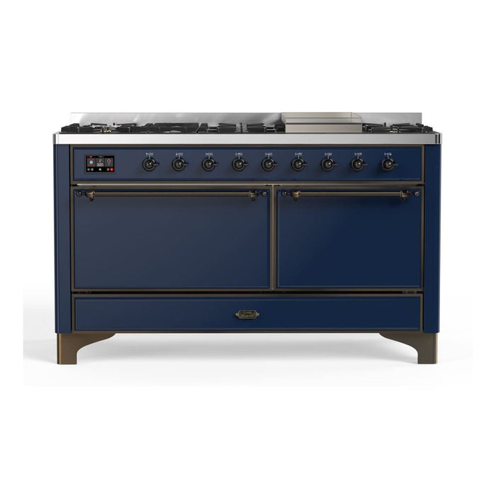 ILVE Majestic II Series 60 Inch Dual Fuel Freestanding Range Gas/Propane (UM15FDQNS3)